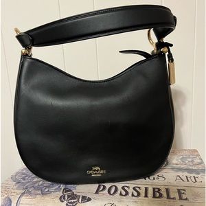 Like New Black leather Coach bag